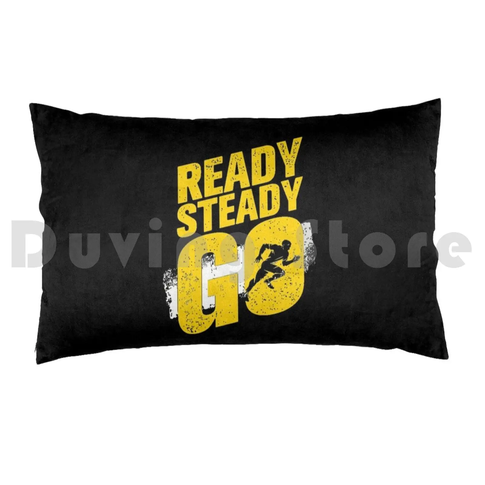 Ready Steady Go-Running Workout & Fitness Motivation Pillow Case Printed 35x50 Fitness Running Workout Gym