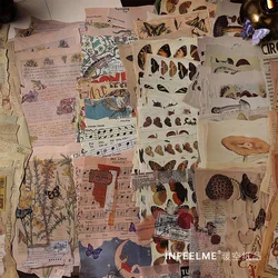 25pcs/lot Memo Pads Material Paper mushroom  Junk Journal Scrapbooking Cards Retro Background Decoration Paper