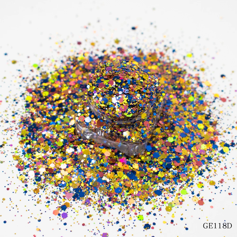 Bulk 500g 0.5kg Colorful Holographics Powder Fall Glitter Nail Sequins Pigments Dust Nail Art Flakes Decoration DIY Polish Tools