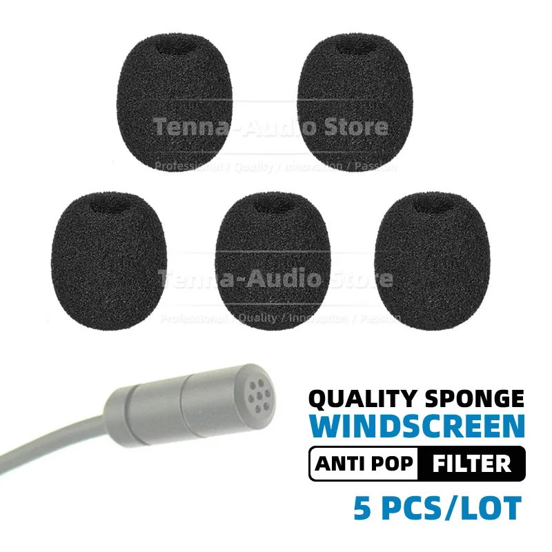 

5PCS Sponge Windscreen Cover For SONY UWP-V1 UWP-D1 UWP V1 V6 D1 Lavalier Microphone Tie Clip On Mic Foam Pop Filter Windshield