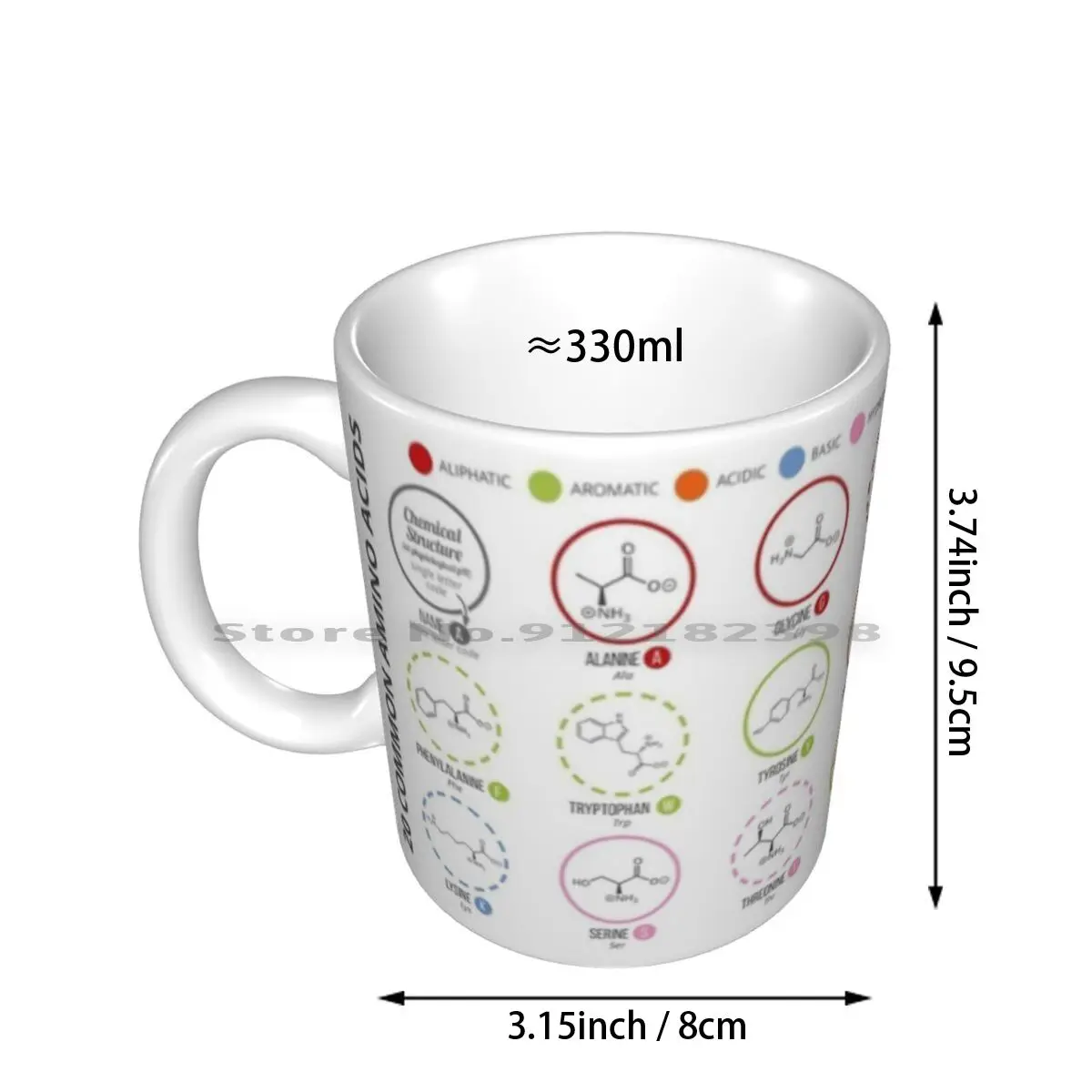 20 Amino Acids Ceramic Mugs Coffee Cups Milk Tea Mug Science Chemistry Organic Chemistry Biology Amino Acids Creative Trending