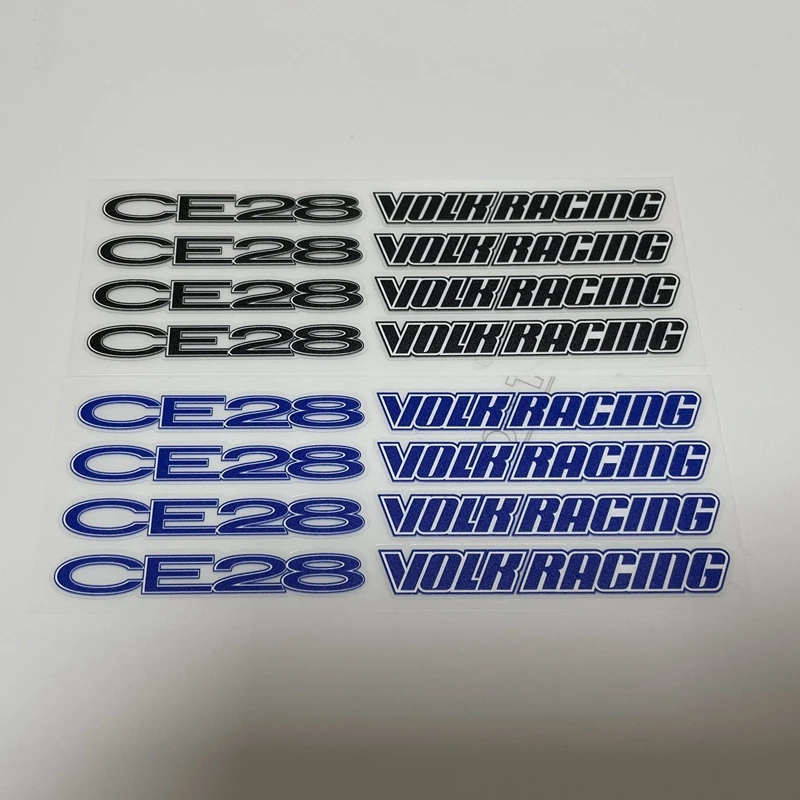 4PCS/SETS Car Styling JDM Wheel Sticker RAYS VOLK CE28 PVC Decor Tire Rim Sticker Water Proof