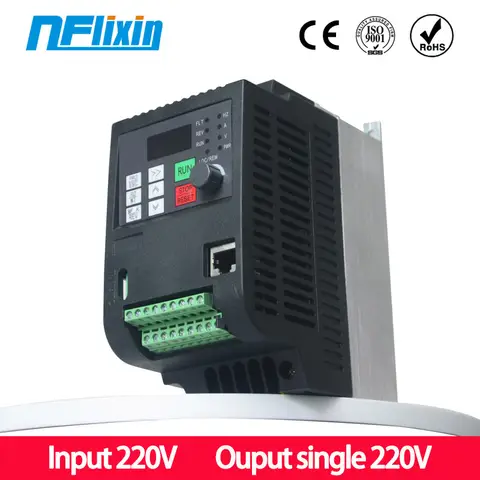 단상 입력 및 1상 출력 주파수 변환기/ac 모터 드라이브/VSD/VFD/50HZ 인버터 220V 0.75KW-2.2KW