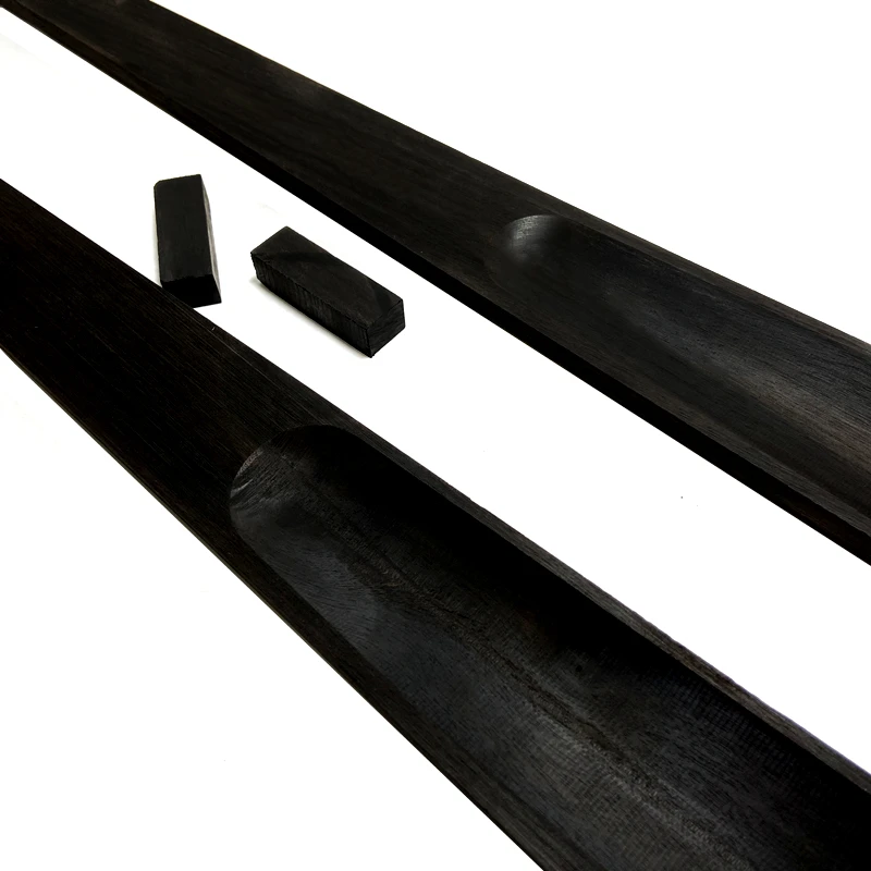 1pcs Excellent black Indonesia  grade A ebony 4/4  3/4  1/2  1/4  cello round fingerboard, with Top Nut