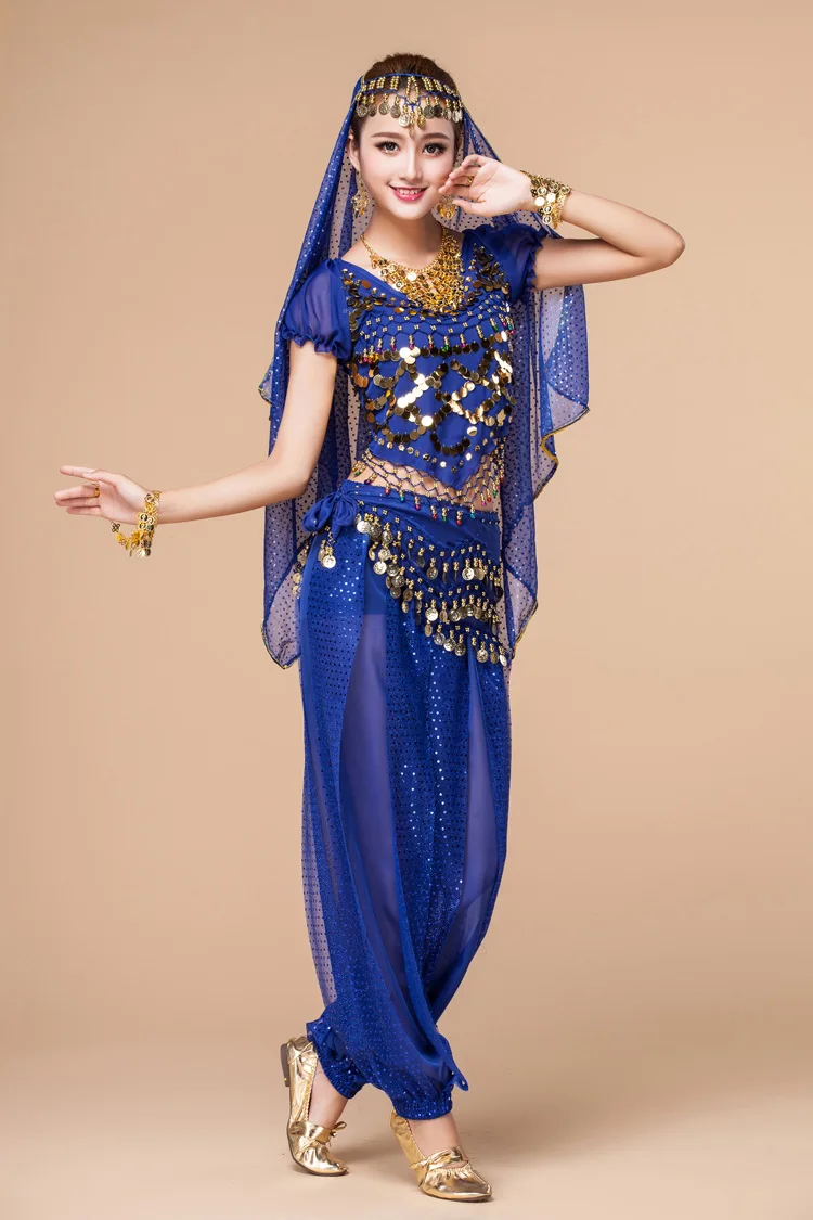 Luxury Indian Dance Costumes Sets Stage Performances Dress Orientale Belly Dance Costume Suit Sexy For Women Dance Clothing