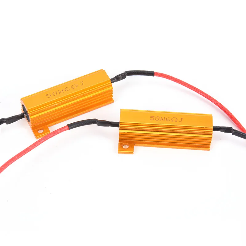 4-Pack 50W 6 Ohm Load Resistors For LED Turn Signals – Fix Hyper Flash (7440, 1156, 3157, Etc.)