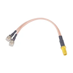 SMA -TS9 CRC9 Adapter SMA Female to Y Type 2 X TS9 Male CRC9 Male Connector Splitter Combiner Pigtail Cable RG316  RG174 RF Wire