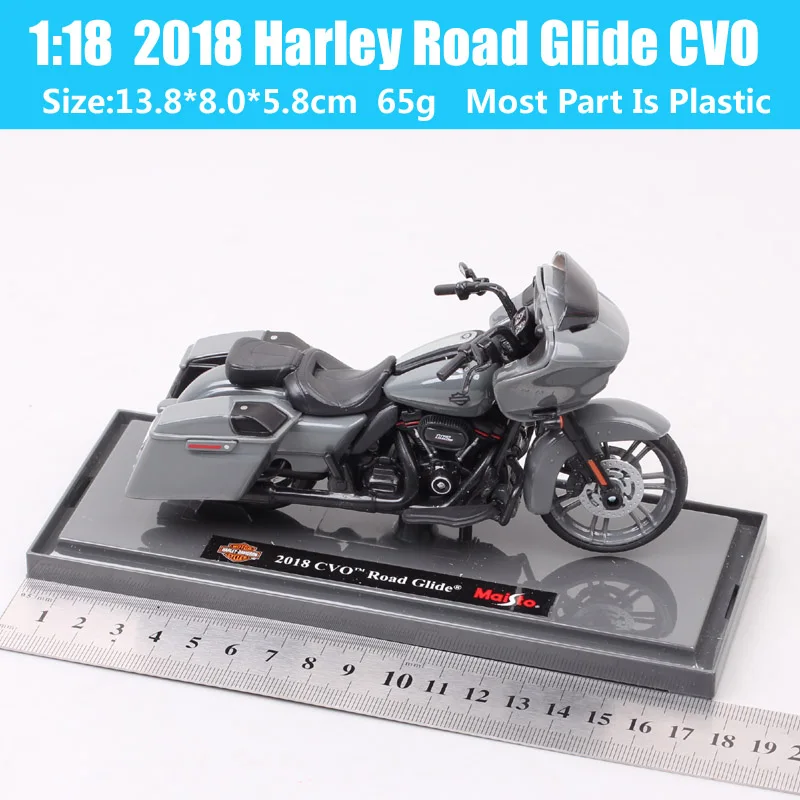 1:18 Scale Maisto 2018 HD CVO Road Glide Custom Tour Riders Bike Diecast Motorcycle Vehicle Toy Motorbike Model Kids Hobby Gift