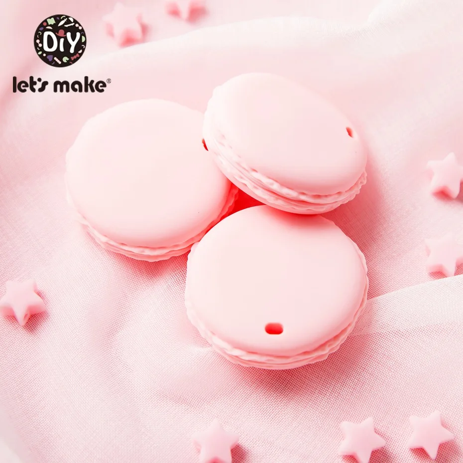 

Let'S Make Baby Silicone Teethers 5Pc Macaron Chewable Beads For Newborn Bpa Free Food Grade Silicone Diy Accessories Infant Toy