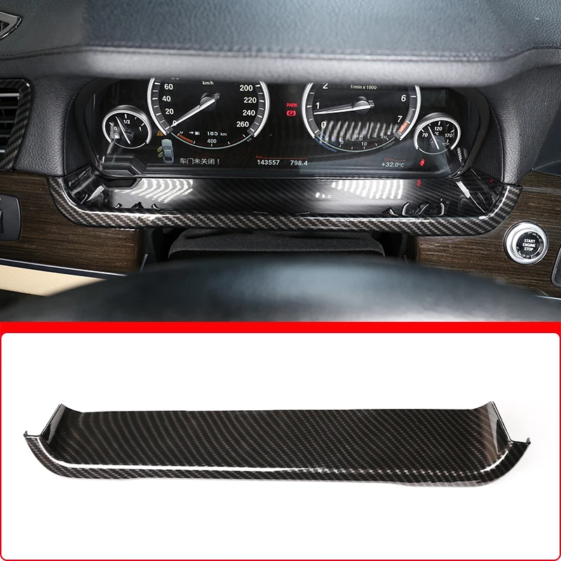 

For BMW 7 Series F01 F02 F03 F04 2009-2014 ABS Carbon Fiber Car Dashboard Display Screen Decorative Frame Interior Accessories