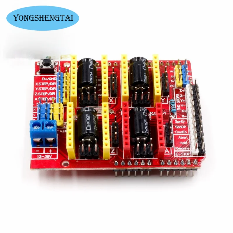 Impresora 3D de 1 piezas V3, placa de expansión de escudo CNC, controlador A4988