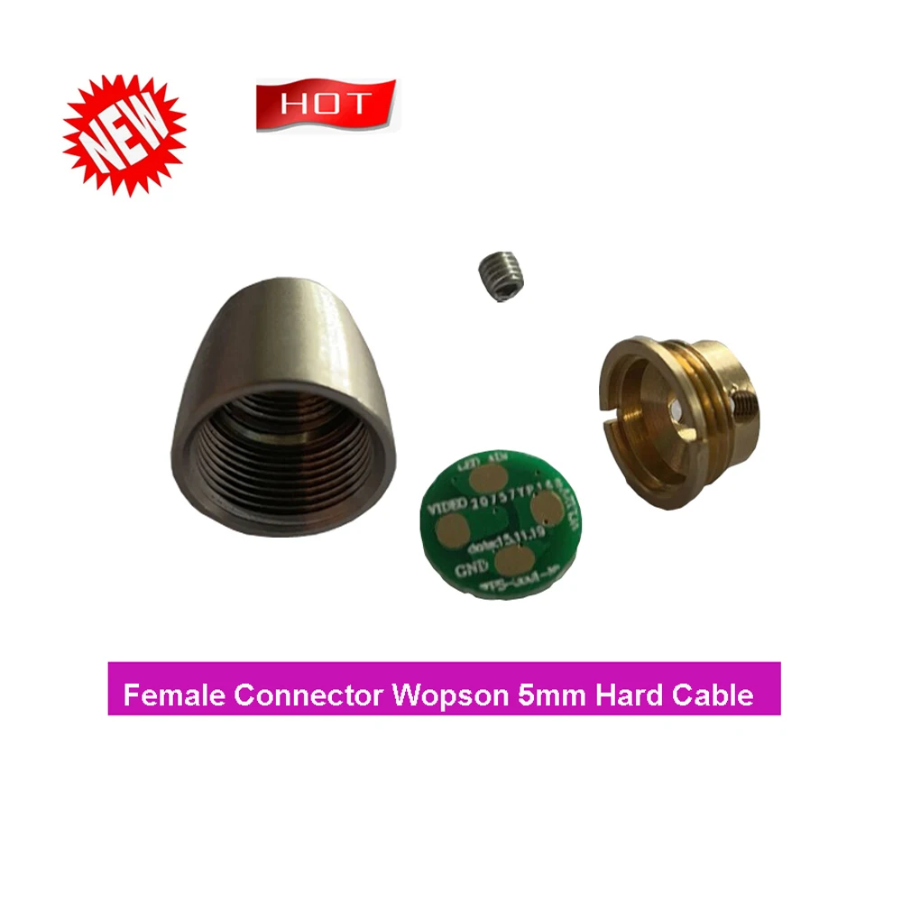 Drain Sewer Pipe Camera Cable Connector Female Replacement Repaire Spare Parts Accessory For Wopson 5mm Hard Cable