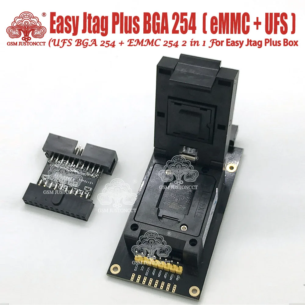 2024 Newest Original z3x Easy-Jtag Plus UFS BGA-254 Socket / EMMC 254( EMMC +UFS 2 IN 1 ) Adapter for EASY JTAG PLUS BOX work