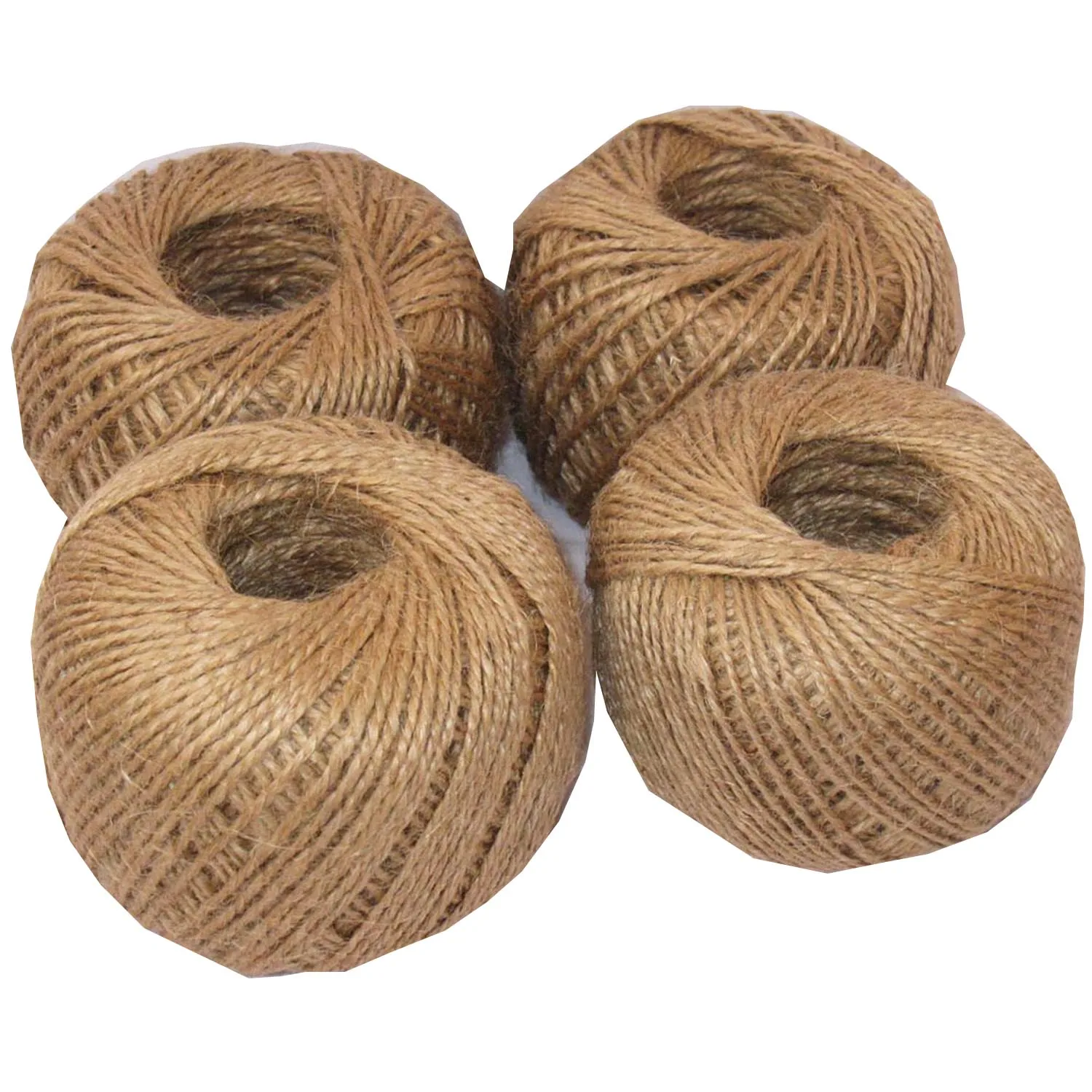 

100pcs/lot DIY Natural jute twine (1.5-2mm)110yards/ball (2 ply twisted) raw jute string, DIY Jute cords by free shipping