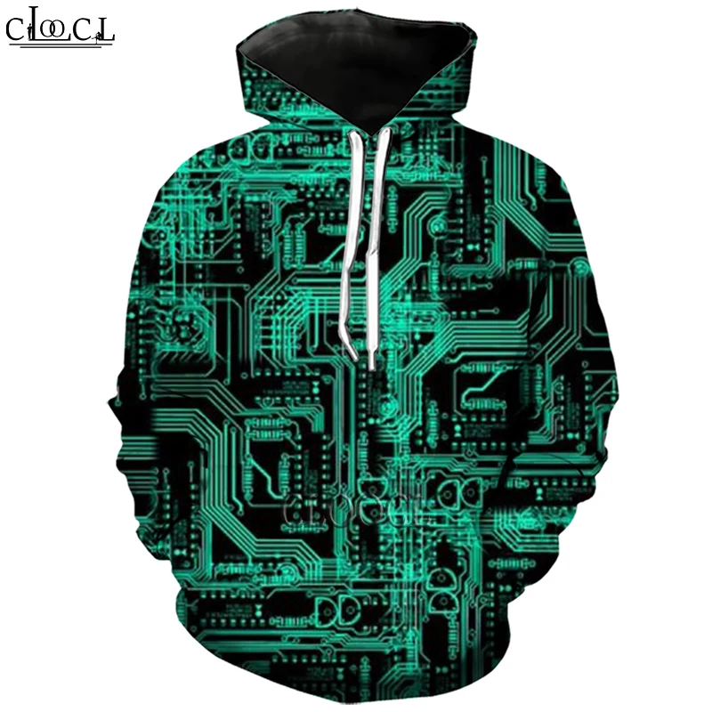 

HX Electronic Chip 3D Printed Hoodie Men Women Tracksuit Autumn Long Sleeve Pullover Fashion Sport Hoodie Drop Shipping