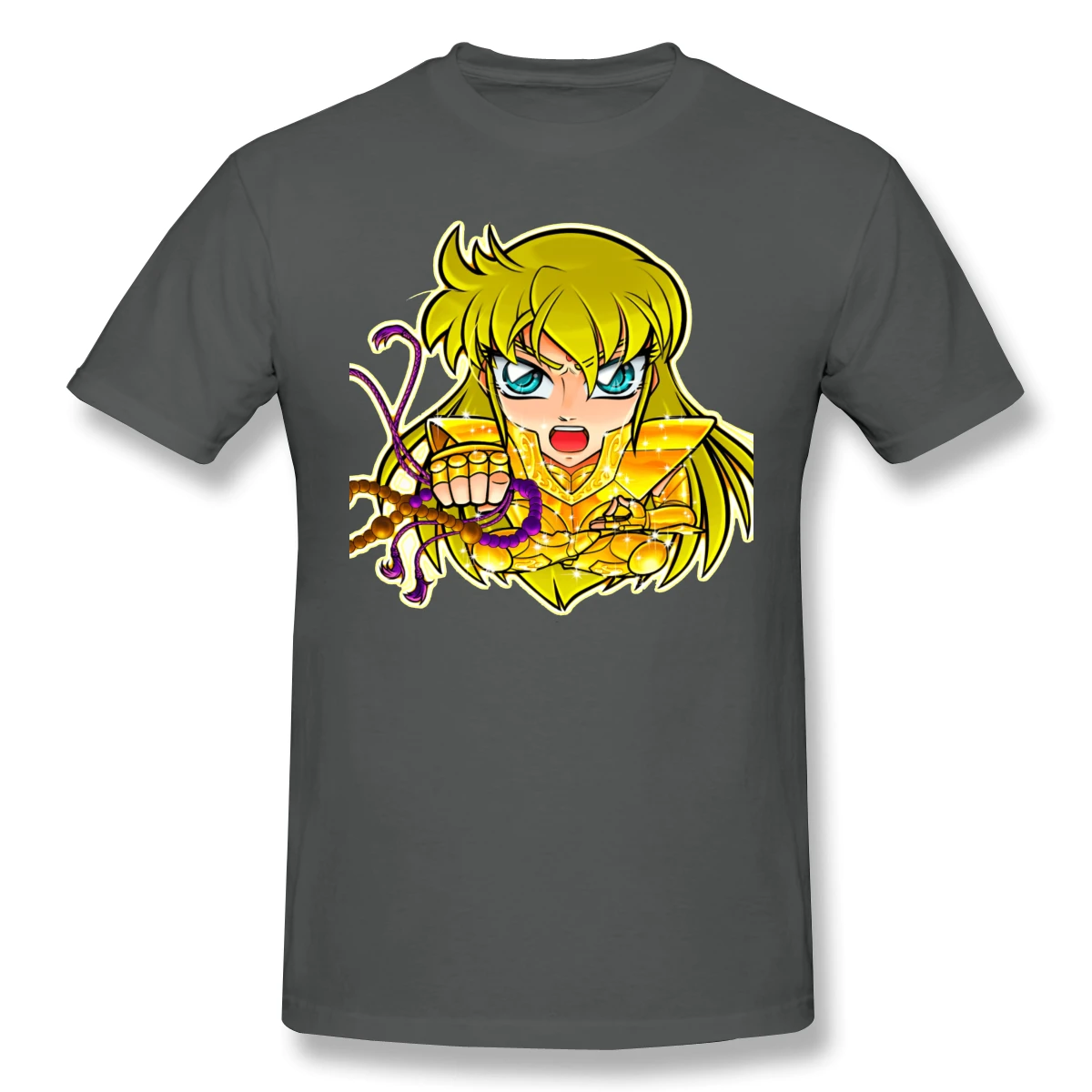 Man Shaka Virgo Chibi Saint Saiye Knight Of Zodiacs. Aldebaran,Ikki,Cavaleiros Do Zodiaco,Shun home Graphic Funny Tshirt