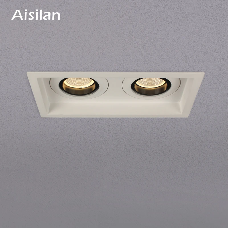 Aisilan LED Square Embedded Spotlights Home Villas Narrow Border Lamp Downlights Ceiling Openings Ceiling Lights Recessed Light