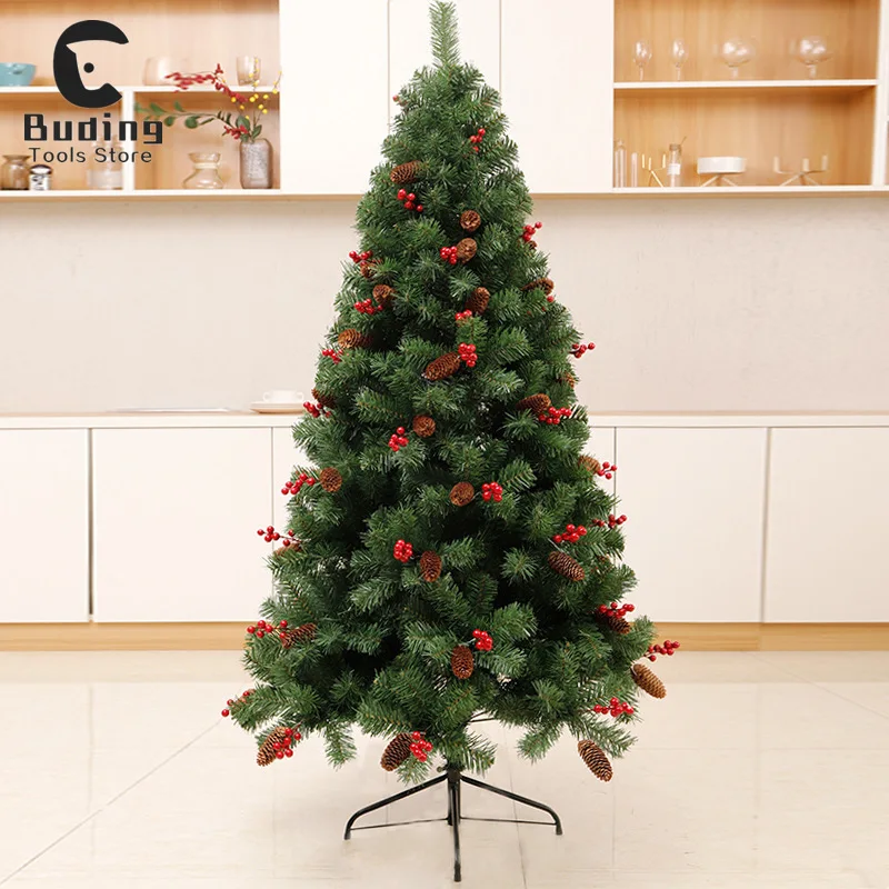 

1.5 M Christmas Tree 1.2/1.8 M Luxury Encryption Mixed Pine Cone Red Fruit Automatic Christmas Tree 2.1 M