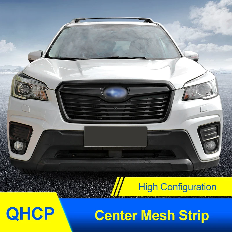 

QHCP Car Front Center Mesh Strip Modified Middle Mesh Sticker For Subaru Forester 19-21 Trim Grille Middle Net Decor Frame