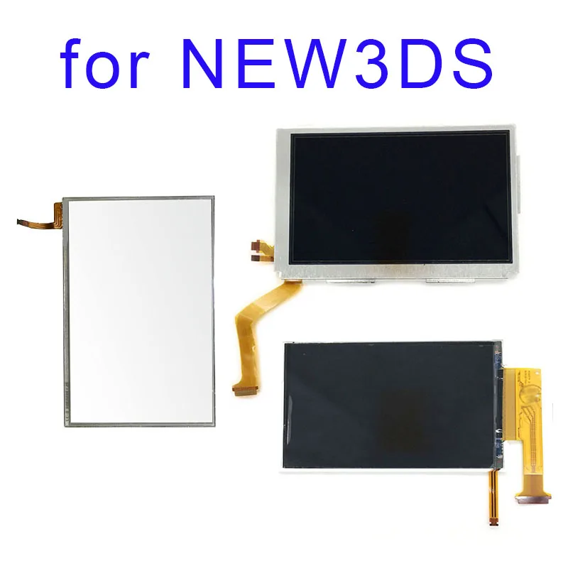 

Replacement LCD For Nintendo New 3DS Top Upper Bottom Lower LCD Screen Original For NEW3DS Console Panel Touch Digitizer