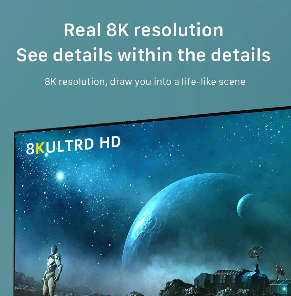 CABLETIME 8K HDMI-Kabel HDMI-kompatibel 2.1 8K/60Hz 4K/120Hz für PS5 Xiaomi TV Box Ultra High Speed zertifiziert 48 Gbit/s ﻿ – Detail 3
