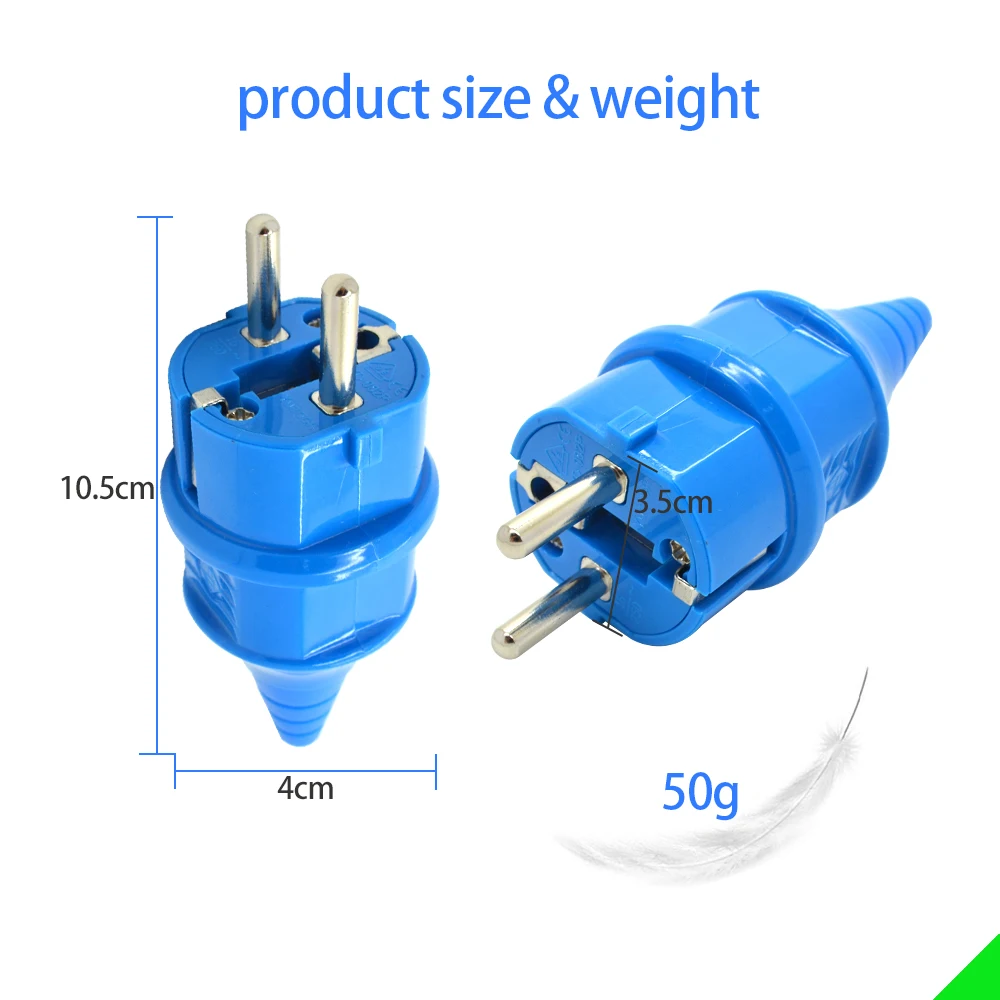 4000W 16A EU impermeabile IP54 alimentazione elettrica industriale francese spina ricaricabile presa maschio adattatore per presa