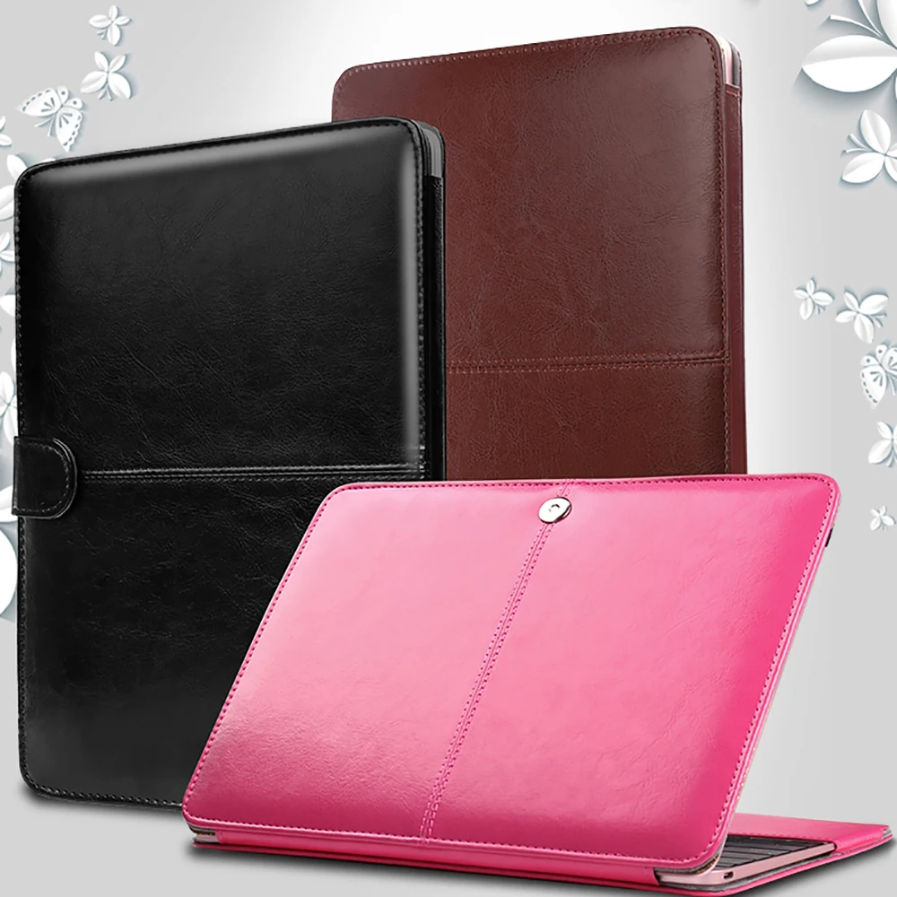 

Laptop Case For MacBook Air 13 touch ID A1932 Air 13.3 11 Retina 12 Pro 13 15.4 A1706 A1708 A1989 A1707 PU Leather Anti-scratch