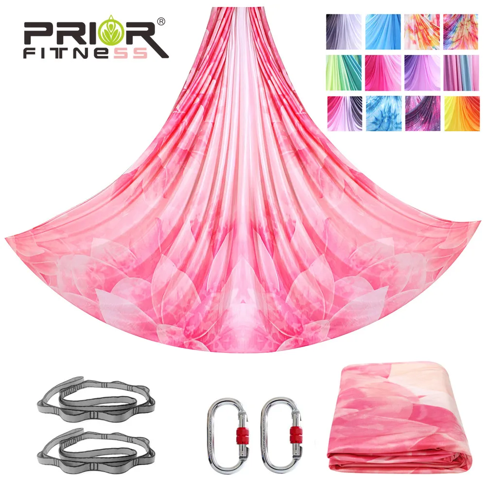 

PRIOR FITNESS 4 Meters Yoga Hammock Set Anti Gravity Inversion Aerial Yoga Equipment Swing Trapeze