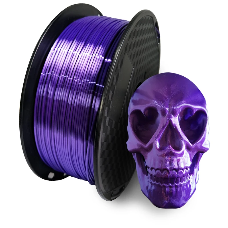 3D Printer Filament PLA 1.75mm 250g/500g/1KG Metallic Feel Shiny Silk 3D Printing Material Special sale Purple/ Copper Filament