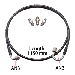 Ligne d'embrayage complète maître-esclave en acier inoxydable, pour Honda Civic Si 06-15, avec raccords 2AN3 à M10 * 1 et 1AN3 à M12 * 1