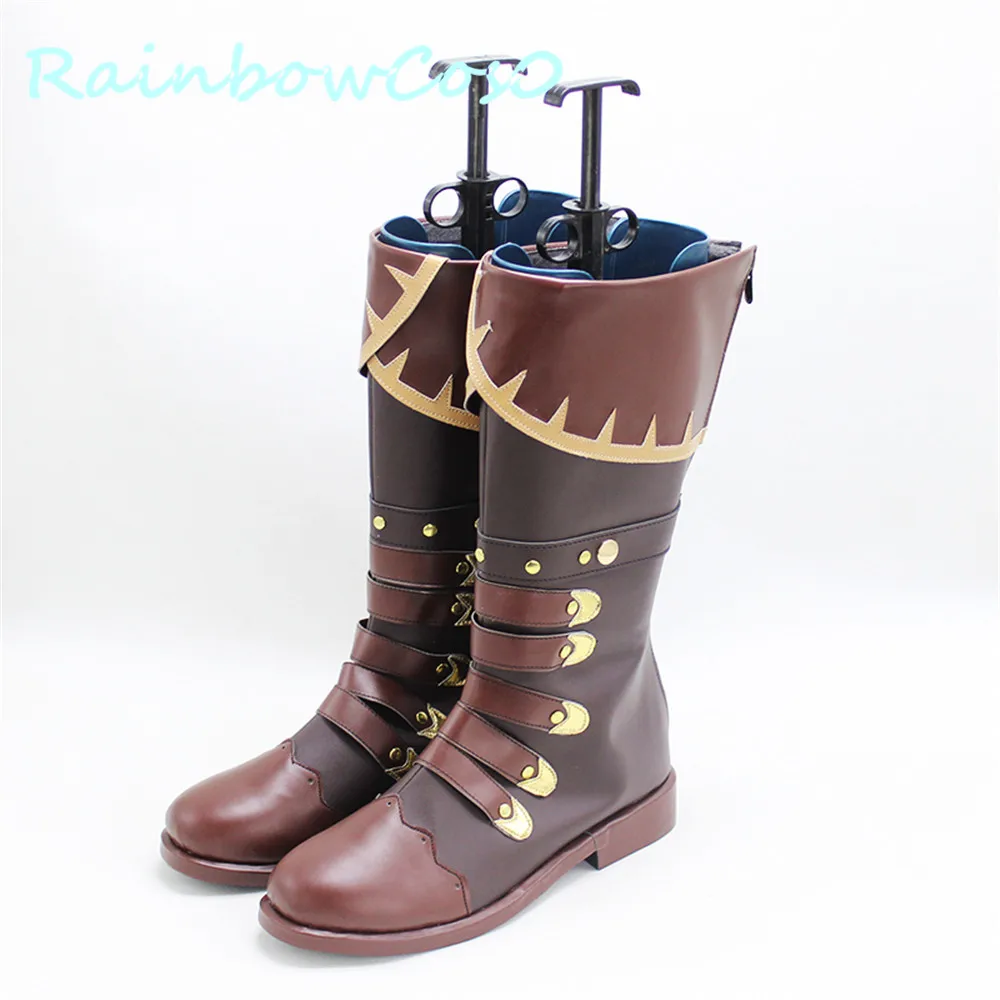 Genshin – bottes de Cosplay, chaussures de jeu, dessin animé, carnaval, Halloween, arc-en-ciel, W1288