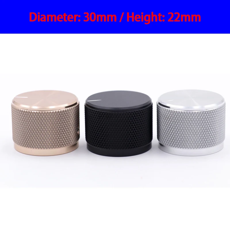 

KYYSLB GDAK0191 30*22mm Solid Aluminum Alloy Knob Tube Amplifier Radio Knob Car Volume Potentiometer Chassis Knob