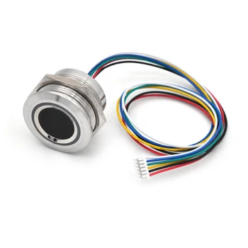 R503-5V wodoodporny wskaźnik pierścieniowy RGB LED DC 5V okrągły pojemnościowy moduł czytnika linii papilarnych 200 pojemność dla Windons Linux Arduino