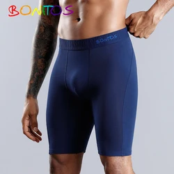 Bonito uomo Boxer gamba lunga Boxer uomo intimo uomo mutande Erkek cotone naturale Sexy Boxer intimo Top Brand morbido