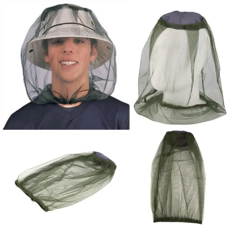 Insect Mosquito Net Mesh Face Fishing Hunting Outdoor Camping Hat Fishing Face Mask Hat Garden Beekeeping Hat Dropshipping