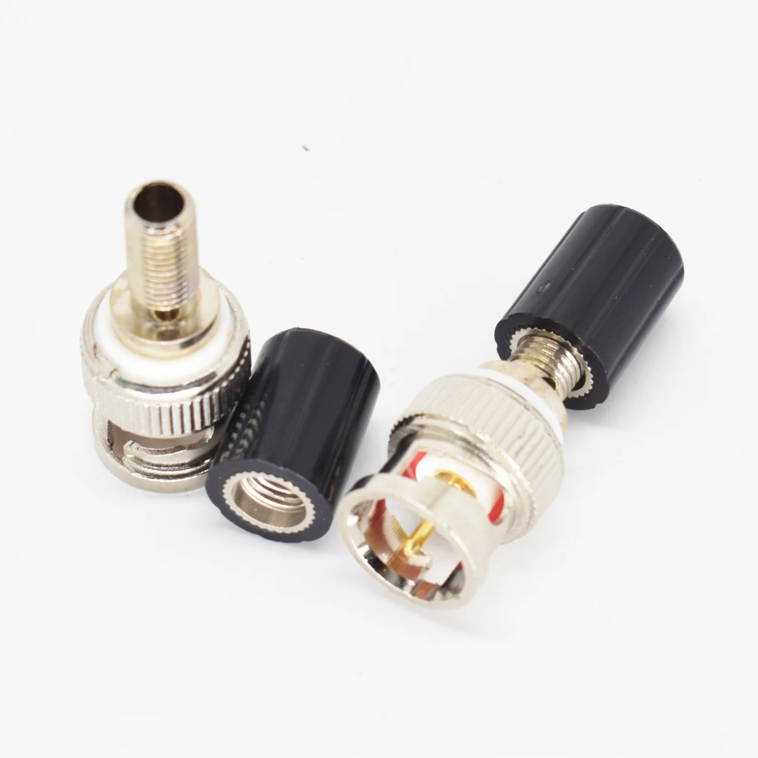 1pc Nickel Plated BNC Male to 4mm Banana Female Jack Straight Adapter Connector