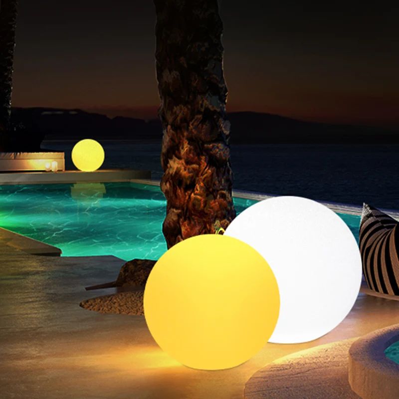 Imagem -02 - Outdoor Chargeable Ball Lamp Jardim Luz Street Lights Jardinagem Decoração Holiday Cottage Iluminação Piscina