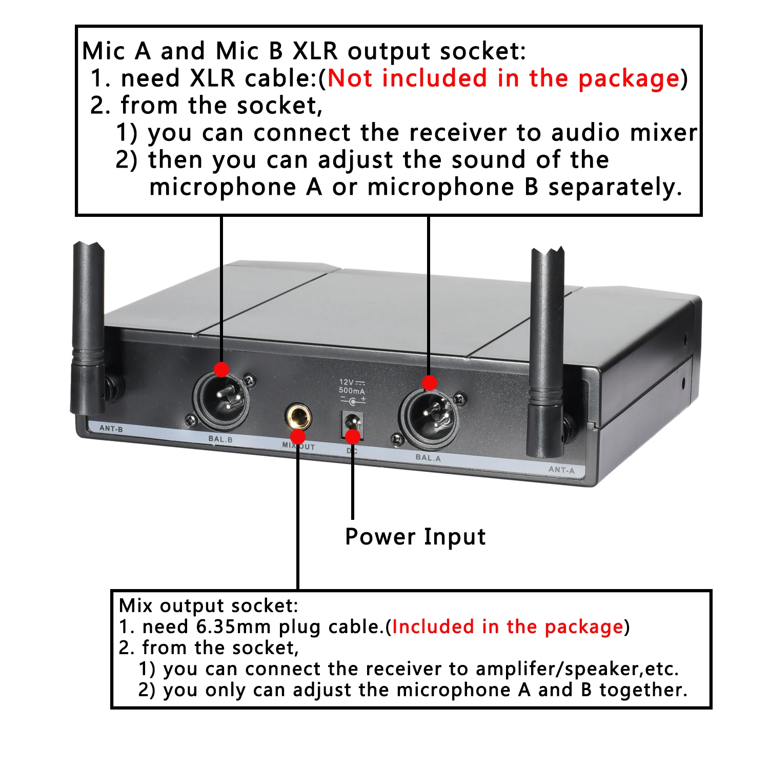 FREEBOSS-micrófono inalámbrico de mano PARA Karaoke, accesorio de 2 vías, frecuencia ajustable, para fiesta, FB-U36