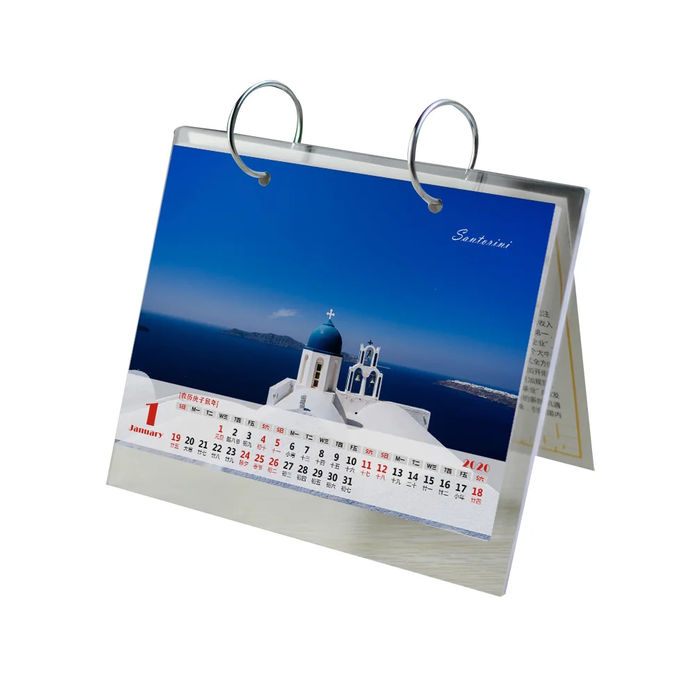 

Desktop Clear Acrylic Lucite Calendar Holder Racks , Desk Calendar Stands YCD-001