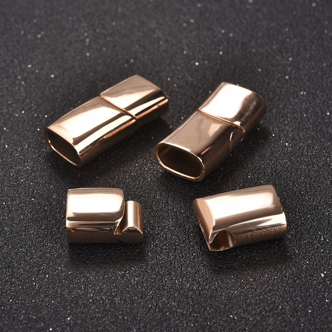 2pcs Stainless Steel Magnetic Clasps Charms Connector Buckle For DIY Leather Bracelets Rope Jewelry Making Accessories