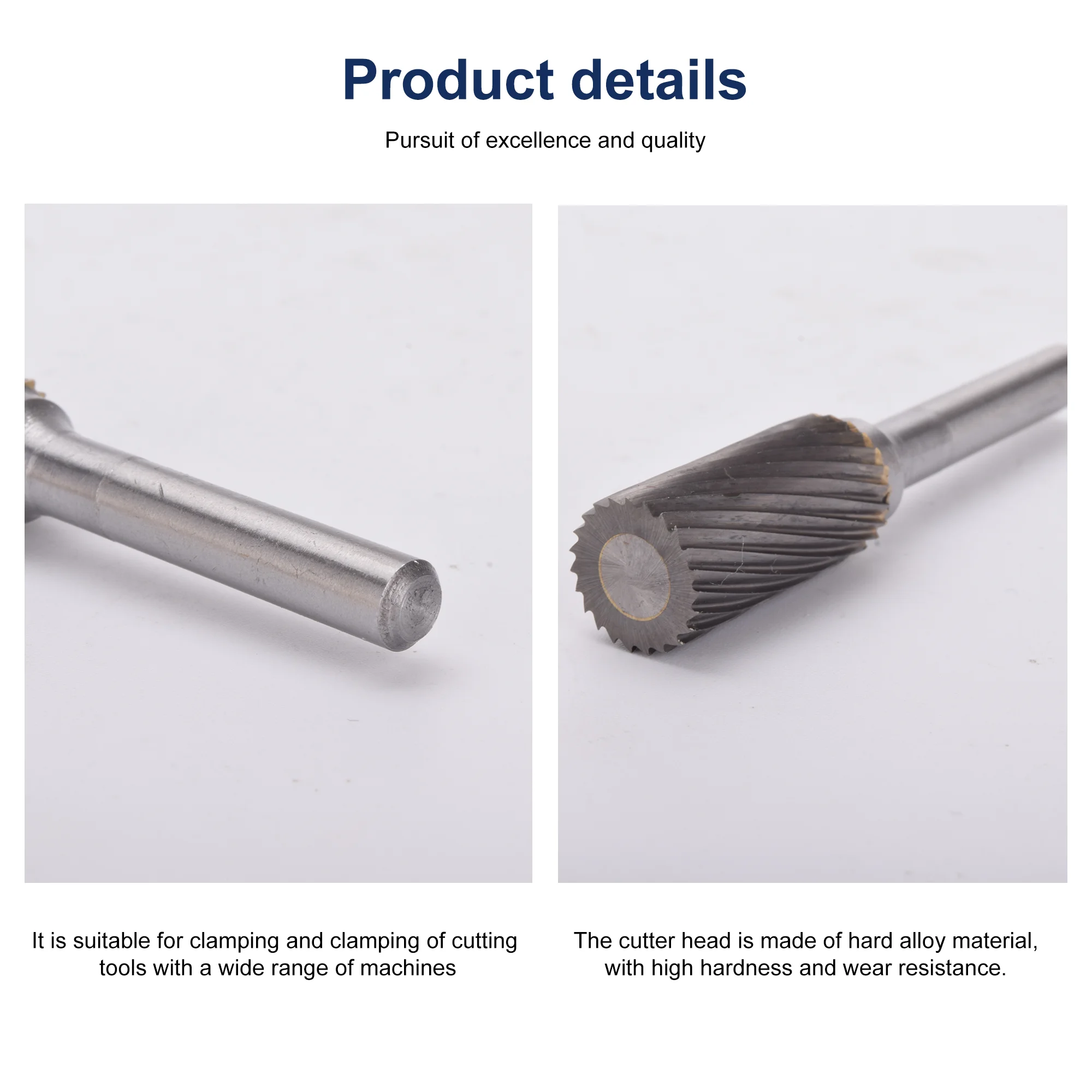 UCHEER mata Gerinda baja Tungsten, mata Router logam alat ukir perangkat keras baja Tungsten, mata bor putar 6mm TypeA/D untuk kaca Kayu 1 buah/set