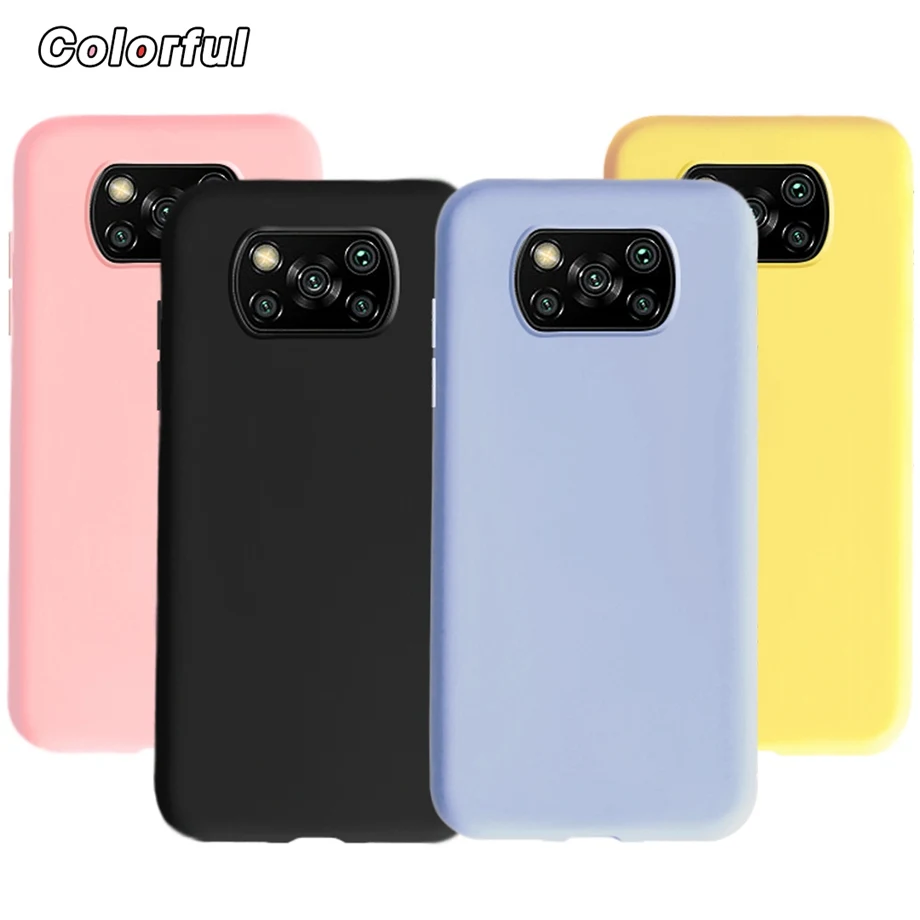 For Xiaomi Poco X3 NFC Case Shockproof  Solid Soft TPU Bumper Coque For Xiaomi Poco x3 Pro x 3 NFC Cover Shell POCOX3 Funda Capa