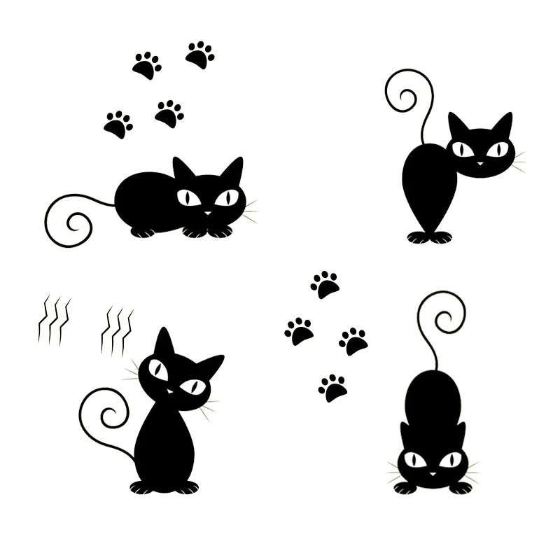 AZSG Cute Black Cat Paw Clear Stamps For DIY Scrapbooking Decorative Card making Craft Fun Decoration Supplies 13*13cm