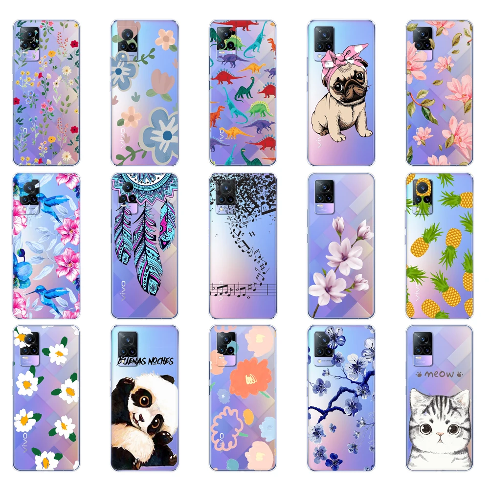 For vivo V21 Case For vivo V21e 4G 5G Soft Case Silicon Back Cover Phone Case For VIVO V 21 e VivoV21 Coque TPU bumper Funda