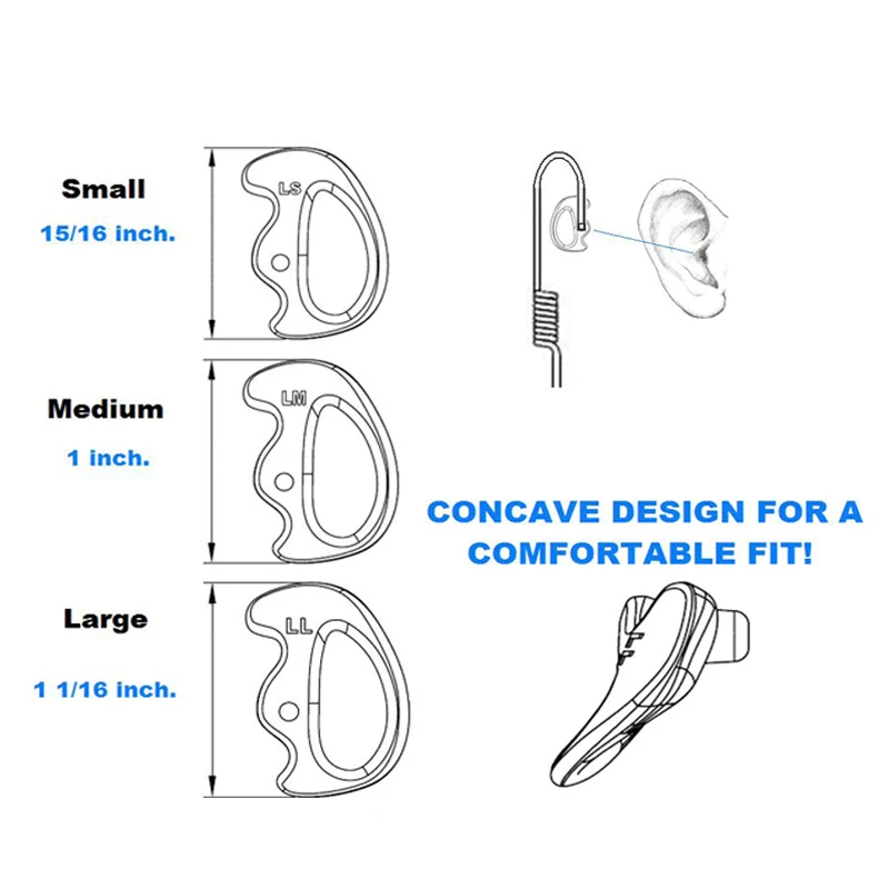 Écouteur en silicone pour Motorola Baofeng, talkie-walkie, accessoires radio pour casque à tube acoustique