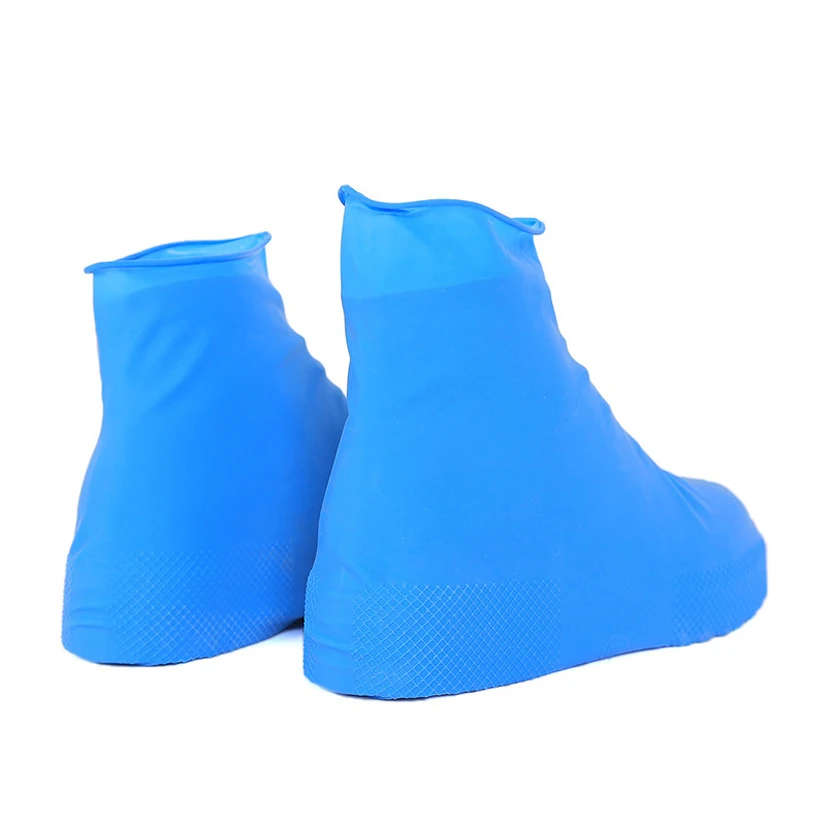 1 Pair Latex Waterproof Shoe Cover Unisex Rain Boots Anti-slip Thickening Outdoor Overshoes Dust Cove Reusable