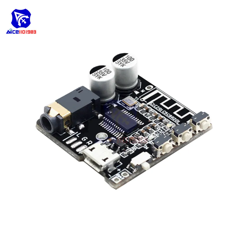 diymore Mini Bluetooth 4.1/ 5.0 MP3 Lossless Decoder Amplifier Module Micro USB 3.5mm Audio Output Amplifier Board for Car Auto image 6