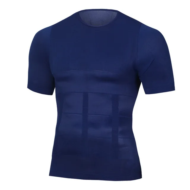 Mannen Body Shapers Fitness Elastische Buik Nauwsluitende Korte Mouw Tank Tops Vorm Ondergoed Afslanken Borsten Vormgeven