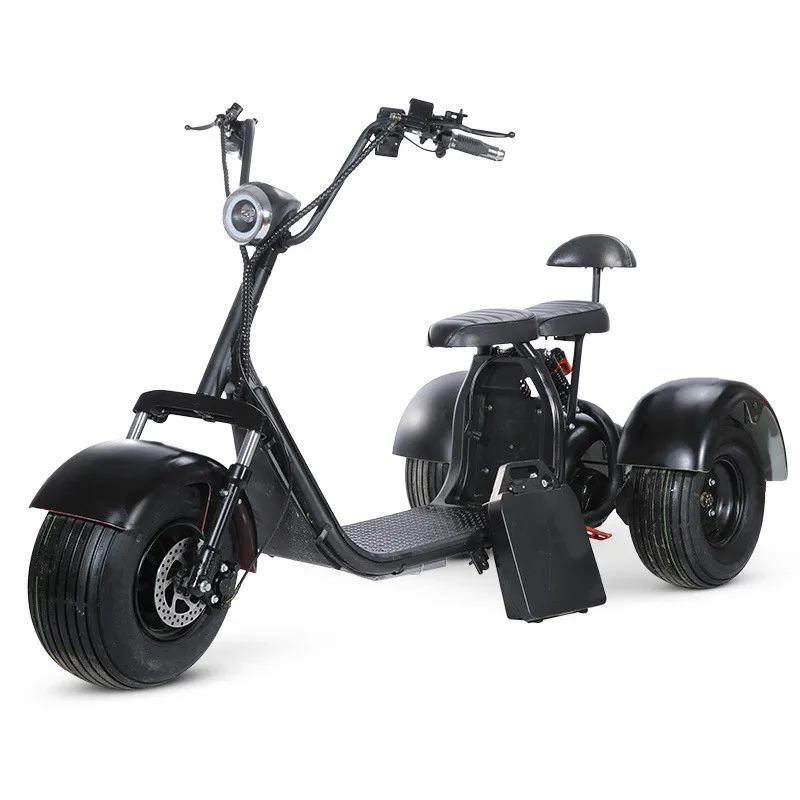 Electric Tricycle for Adult Wide Tire Front and Rear Shock Absorption Lithium Battery Removable Suitable The City