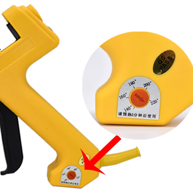 Professional 250W Hot Melt Glue Gun Adjustable Temperature High Power Silicone Gun Set Using 11MM Glue Stick 2.0MM Copper Nozzle